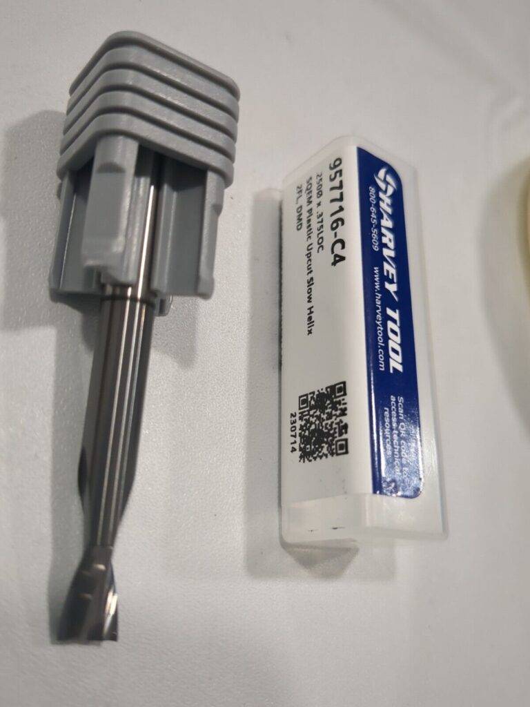 HARVEY TOOL Square End Mill LOC 3/8 Shank Dia 1/4 957716-C4