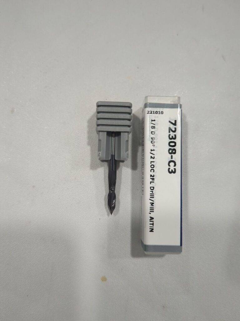 HARVEY TOOL Drill Mill 1/8" Dia 2 Flutes 90° Pt Solid Carbide 72308-C3