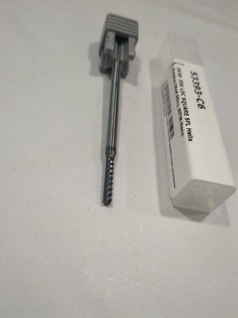HARVEY TOOL Square End Mill: 3/32" Dia, 1/2" LOC, 5 Fl Solid Carbide 53393-C6