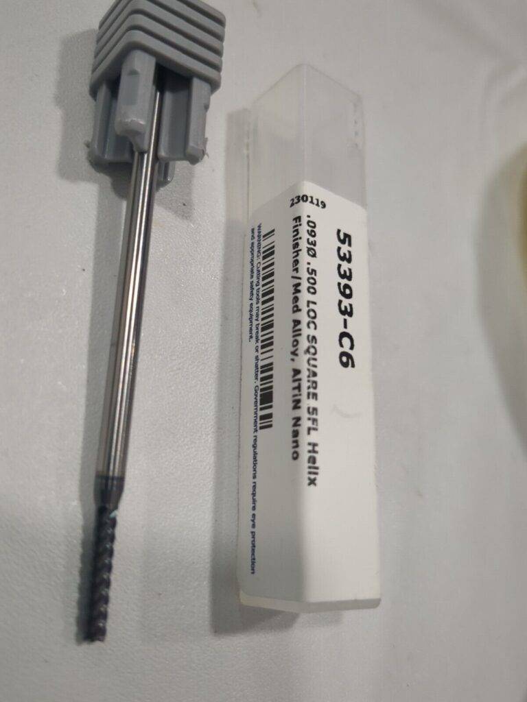 HARVEY TOOL Square End Mill: 3/32" Dia, 1/2" LOC, 5 Fl Solid Carbide 53393-C6