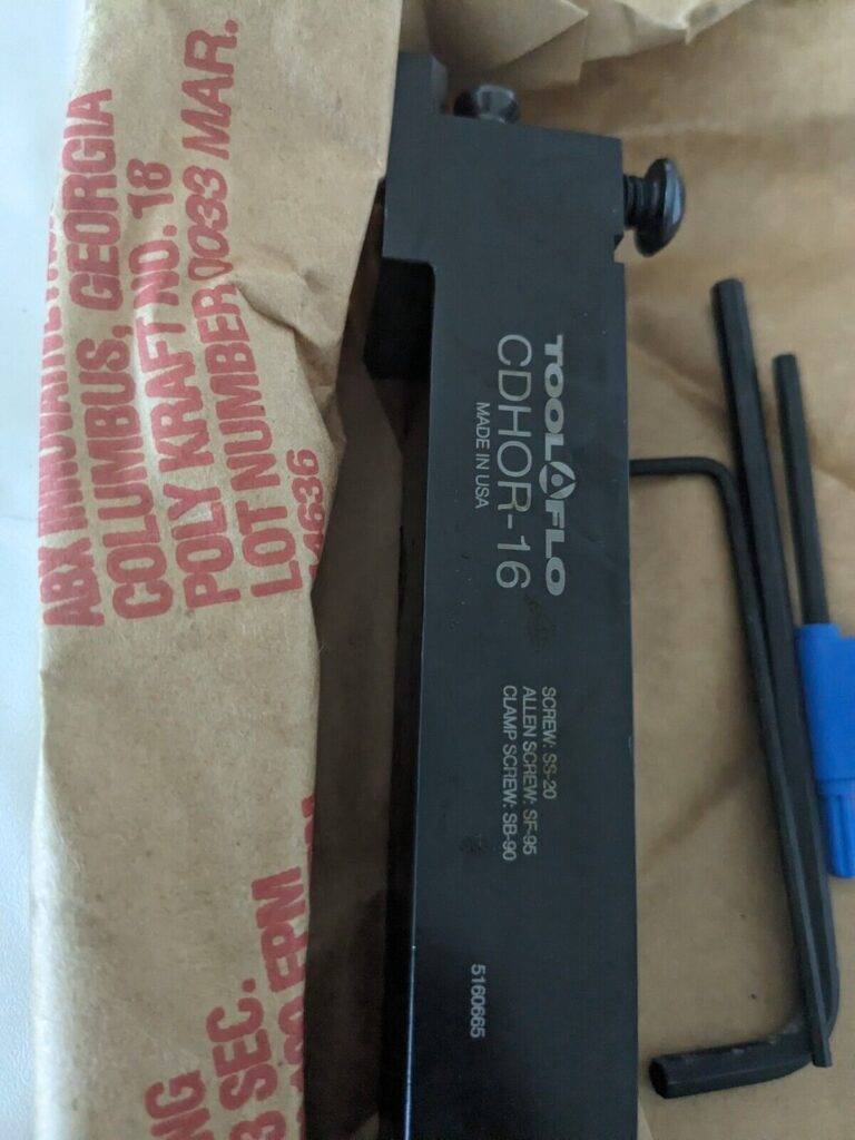 Tool-Flo Indexable Grooving Toolholder: CDHOR-16, External, RH 92101600