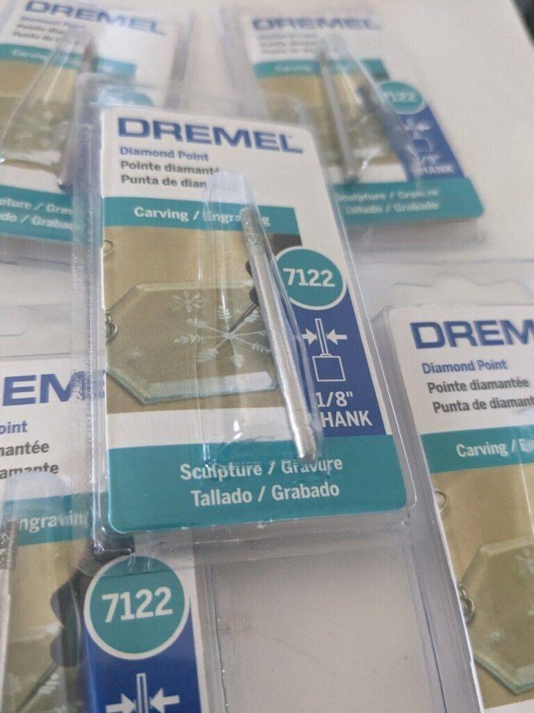 Dremel 5pk Diamond Wheel Point Bit, 0.13" shank, 0.09" 7122