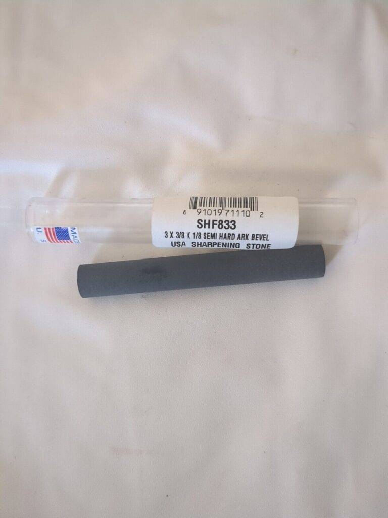 Sharpening Stone: 1/2'' Thick, Round, Arkansas Stone USHF883
