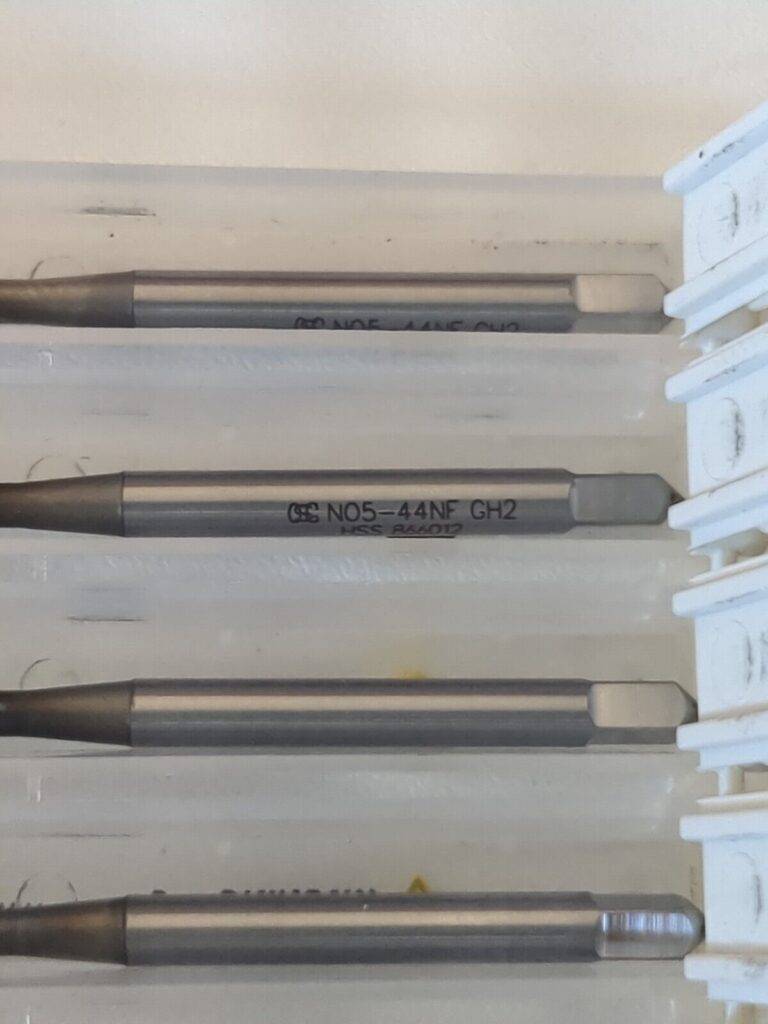 OSG 5pk Spiral Point Taps: #5-44 UNF, 2 Fl 2B Class of Fit, HSS 1207202