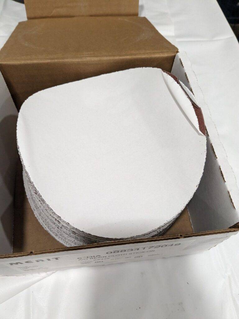 Merit 6″ Dia PSA Disc: 80 Grit, Aluminum Oxide Qty 50 08834172049