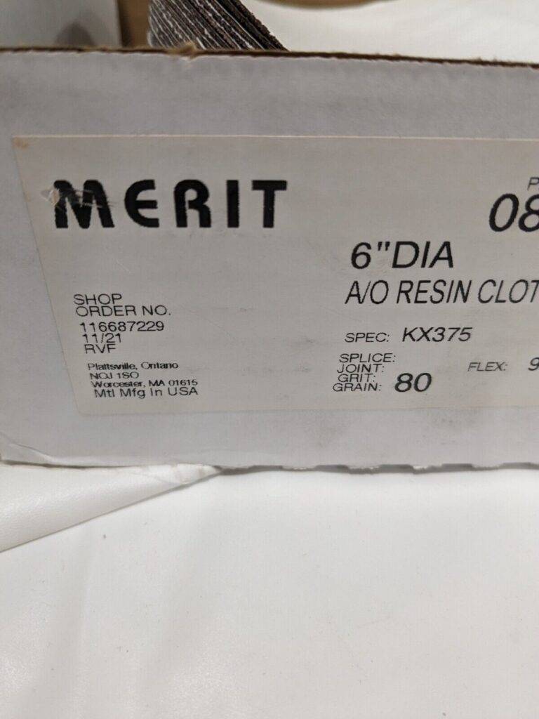 Merit 6″ Dia PSA Disc: 80 Grit, Aluminum Oxide Qty 50 08834172049