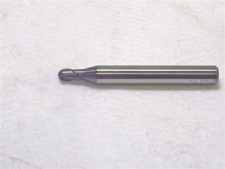 OSG High Precision Ball End Mill 3.85mm Neck Dia 2Fl TiAN 6mm Shank Dia 3040640