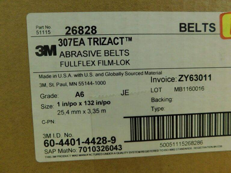 3M 307EA Trizact Cloth Belt 1 x 132 A6 JE Approx 100 Belts 268281