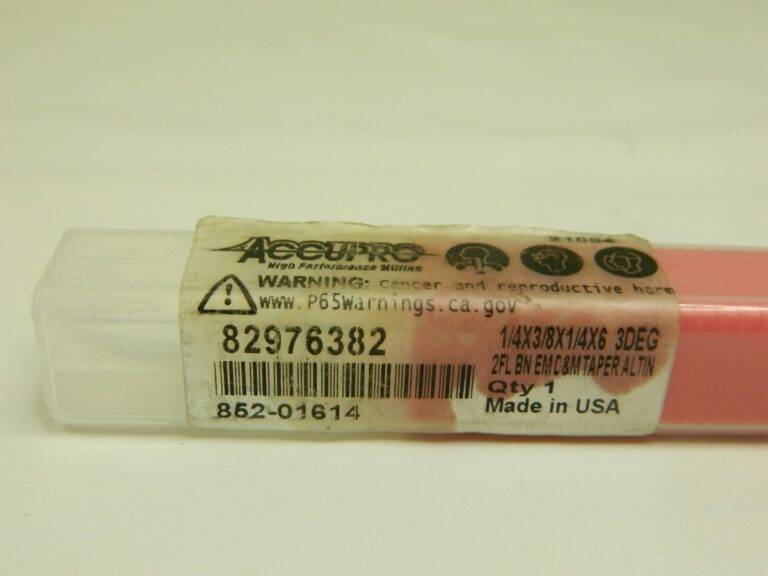 Accupro SC Tapered Ball End Mill 1/4″ LOC 2-FL 3° per Side 1/4″ SE Diam 82976382