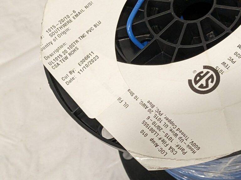 Southwire 20 AWG, 10 Strand, 500' OAL, Tinned Copper Hook Up Wire 820-6-500
