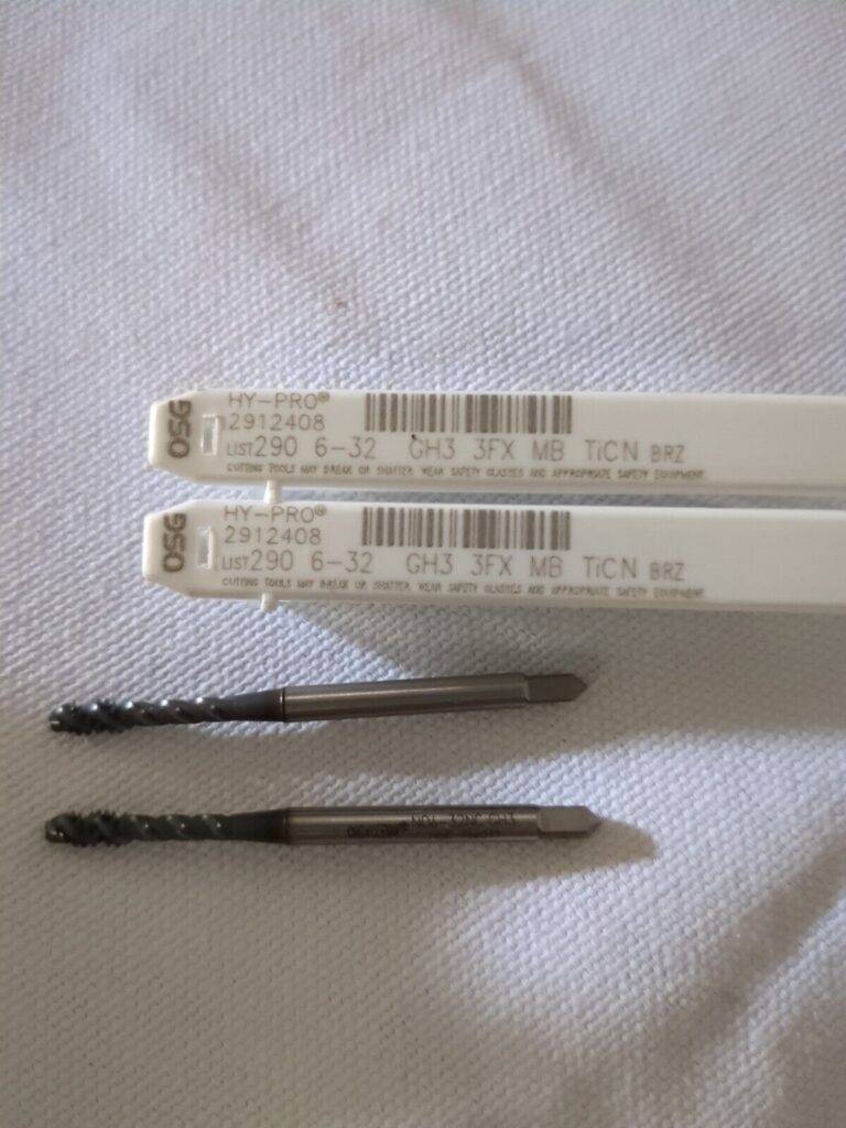OSG Spiral Flute Taps 2pcs: #6-32 UNC, 3 Fl 2912408