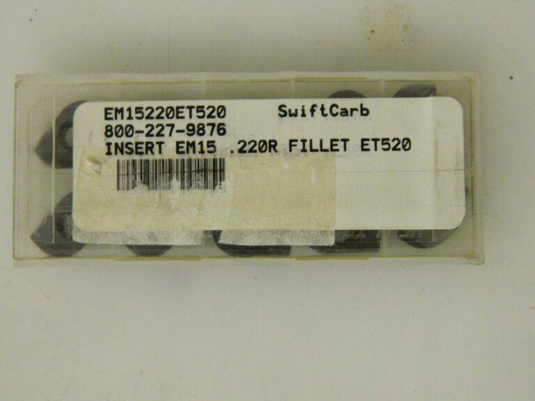 SwiftCarb Superbee Carbide Milling Inserts EM15220 ET520 Grade Qty. 10 #07790884