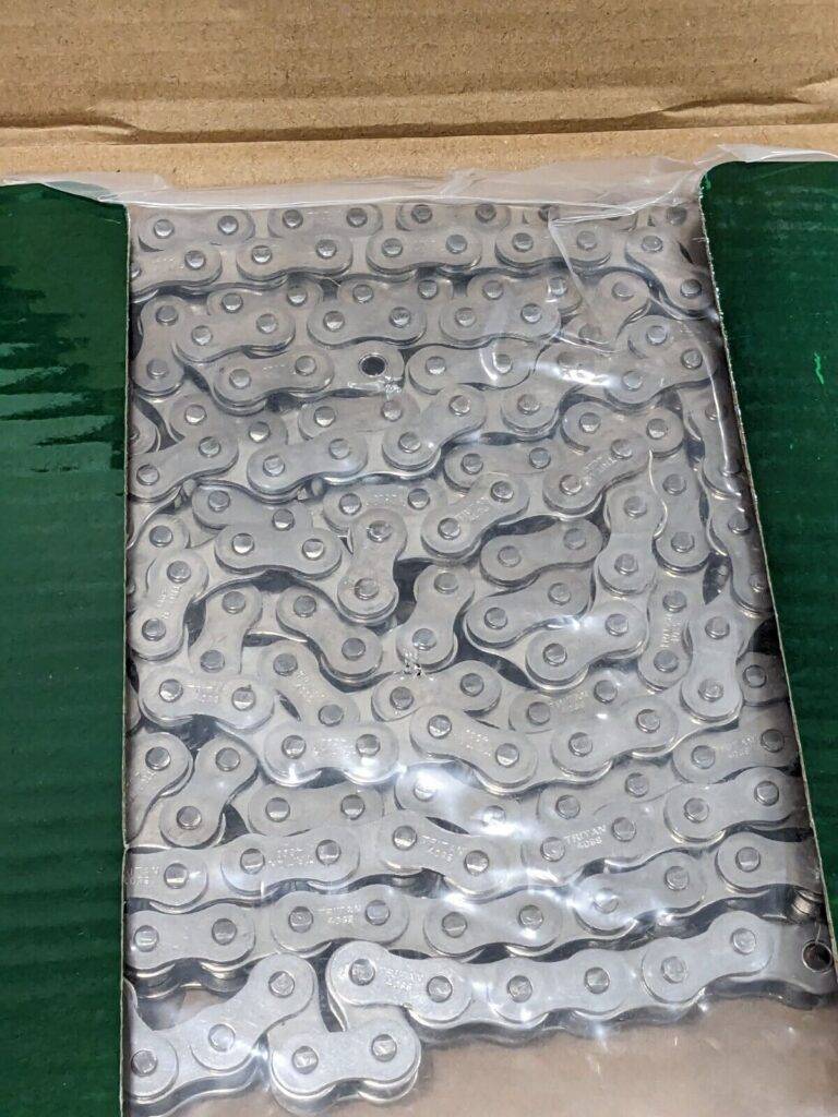 TRITAN Roller Chain: 1/2" Pitch, 40SS Trade, 10' Long, 1 Strand 40-1SS 10FT