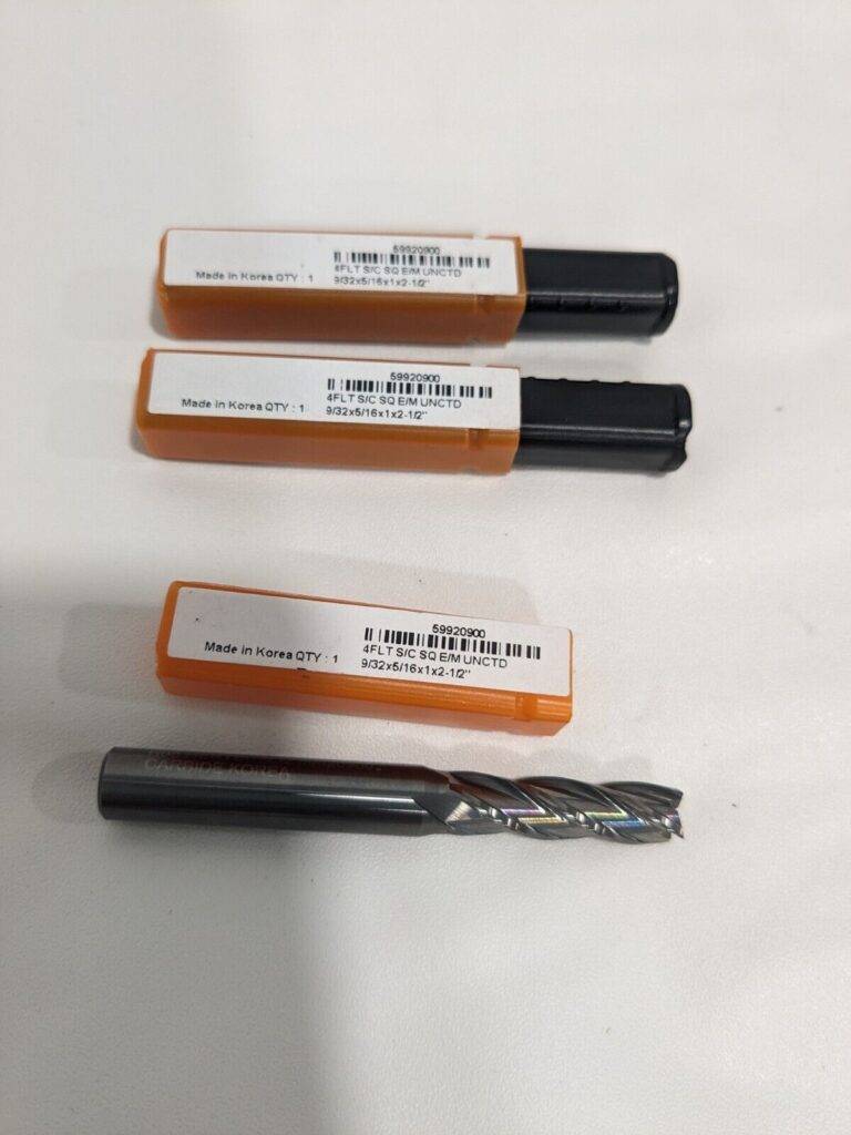 HERTEL Square End Mills 3pk 9/32" Dia, 1" LOC,4 Fl Solid Carbide 750687
