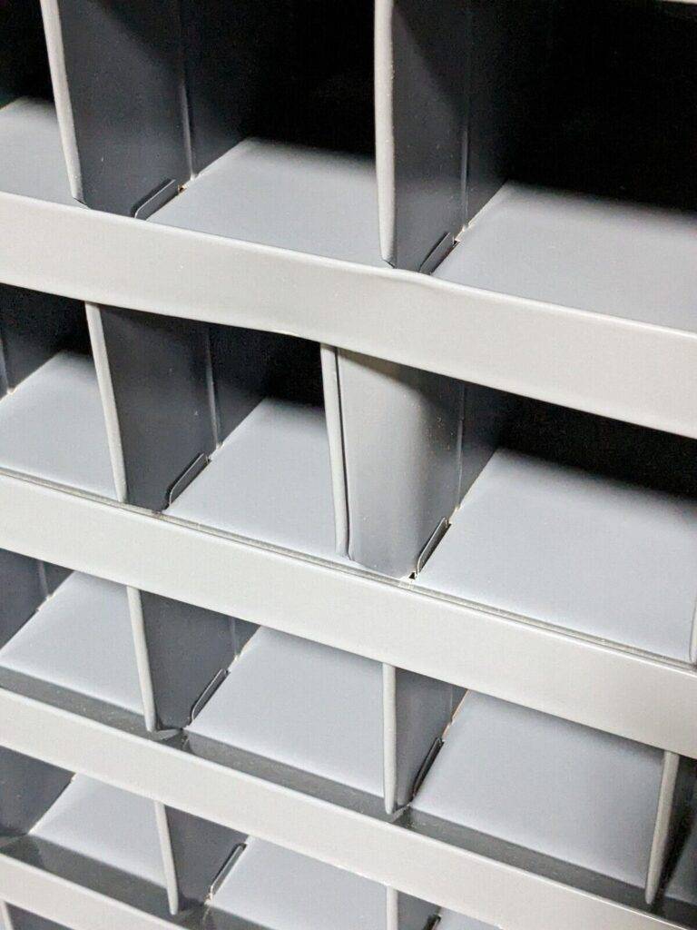Durham Open Bin Shelving Unit 72 Compartment 34 W x 12 D x 42 H Scratch N Dent