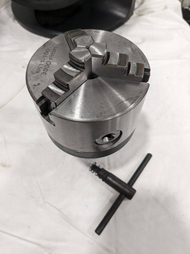 Manual Lathe Chuck: 4", 3 Jaws, Self-Centering 5C 230-6004