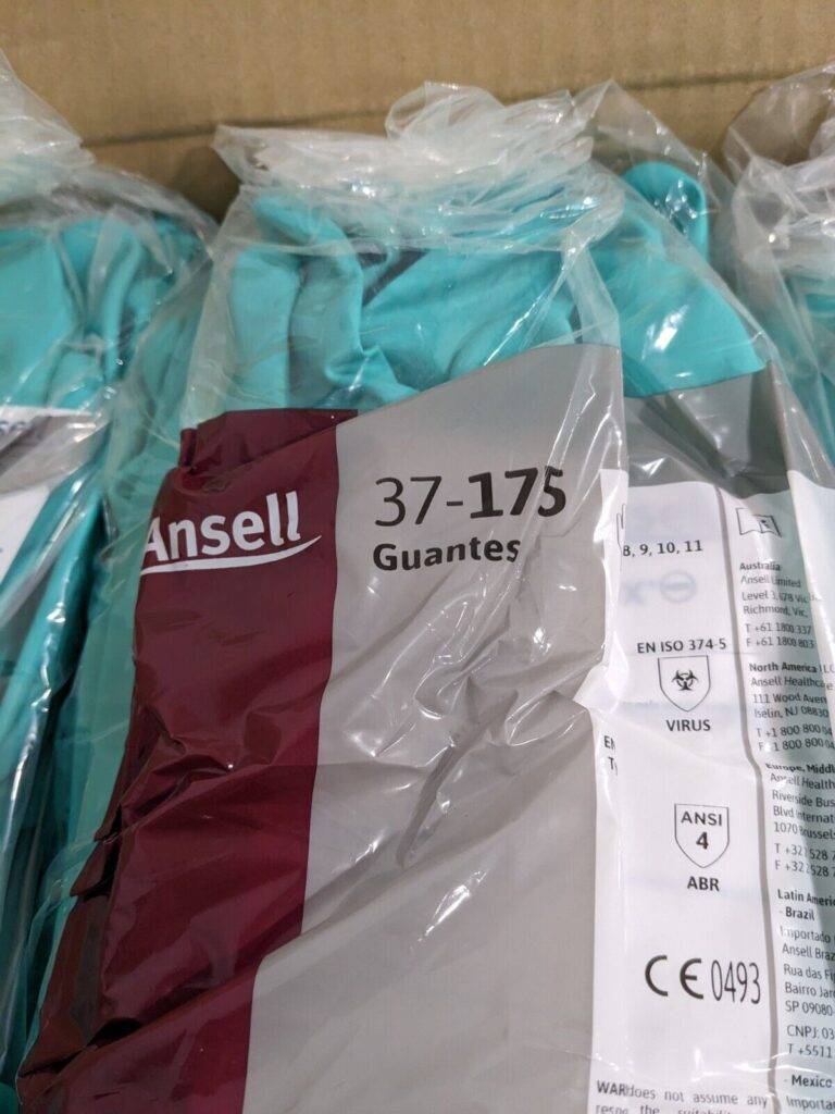ANSELL Chemical Resistant Gloves: 37-175, 17.00 mil Sz XL Qty 144 117276