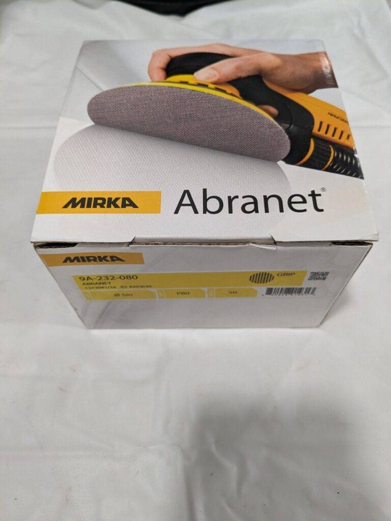 Mirka Abranet 5" Mesh Grip Hook & Loop Sanding Discs 80G, Qty 50 9-232-080