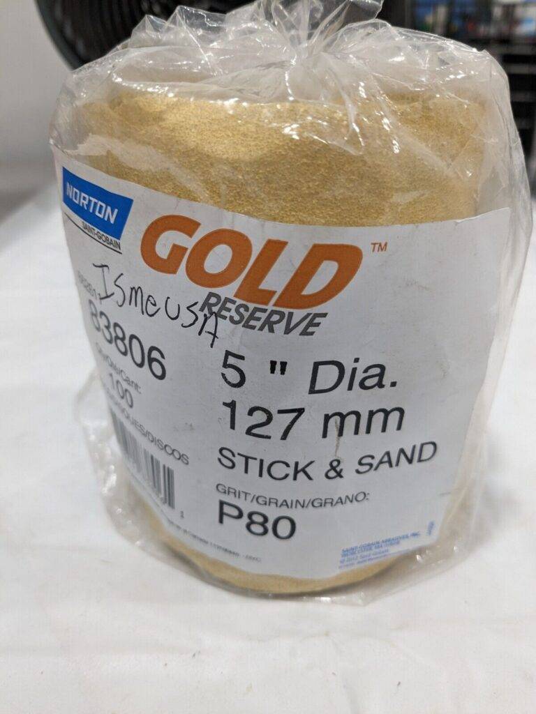 NORTON 5" Dia PSA Disc Roll: 80 Grit, Aluminum Oxide Approx. 100 66261183806