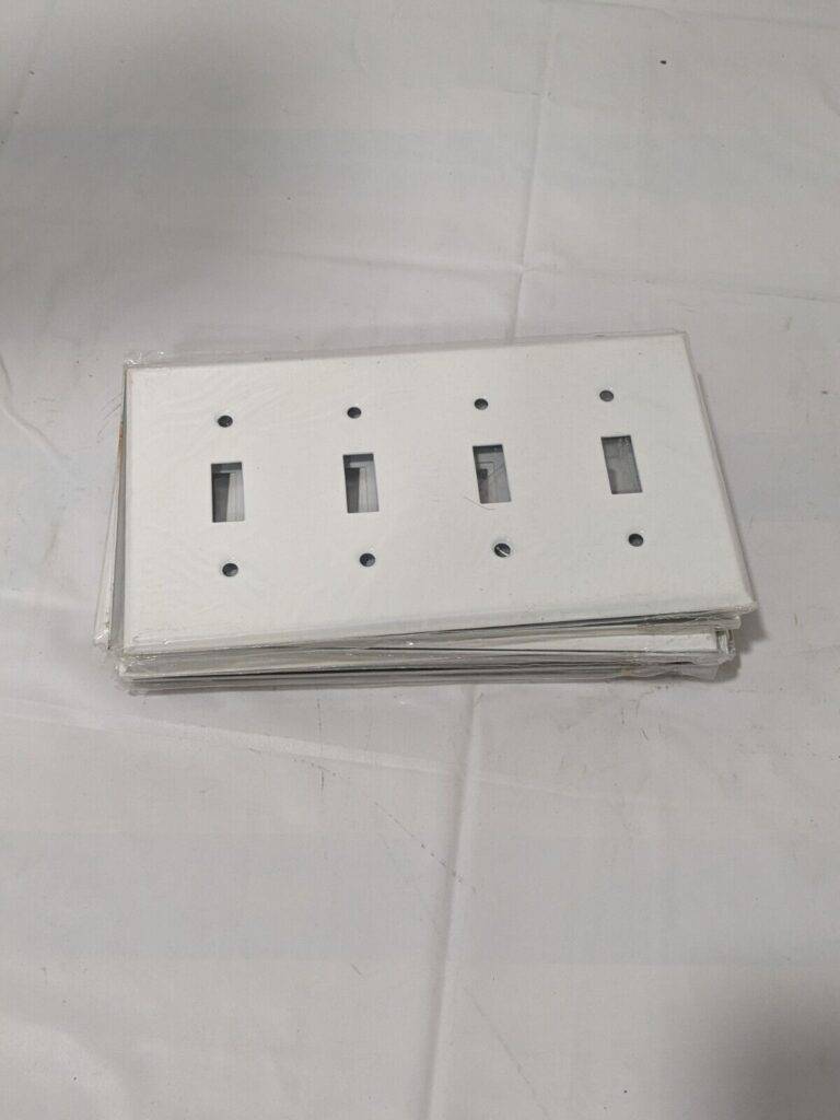 United Electric 4 Gang Steel White Toggle Plate QTY 10 US86074