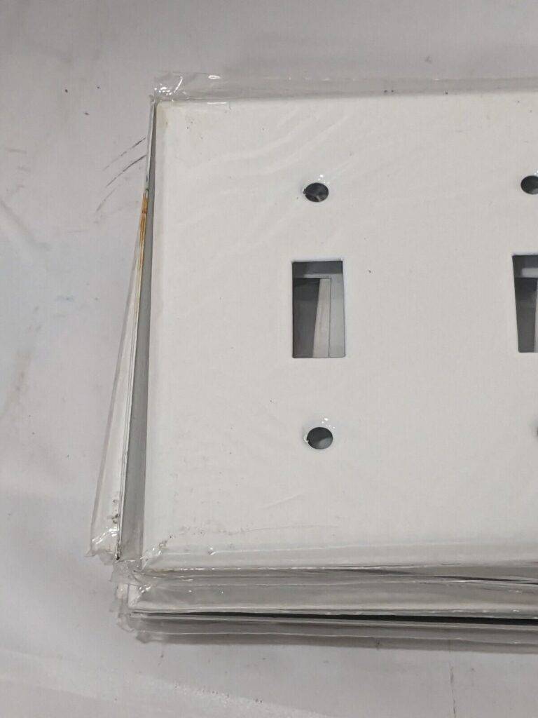 United Electric 4 Gang Steel White Toggle Plate QTY 10 US86074
