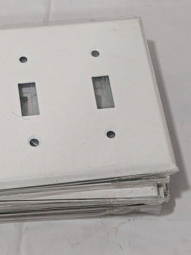 United Electric 4 Gang Steel White Toggle Plate QTY 10 US86074