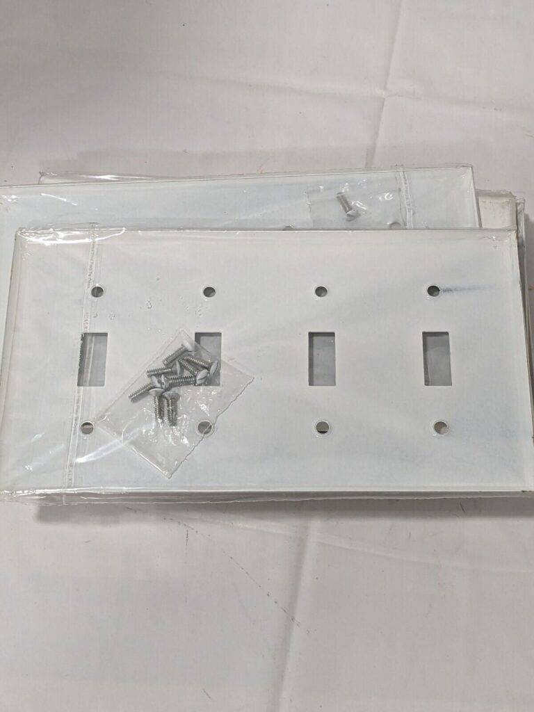 United Electric 4 Gang Steel White Toggle Plate QTY 10 US86074