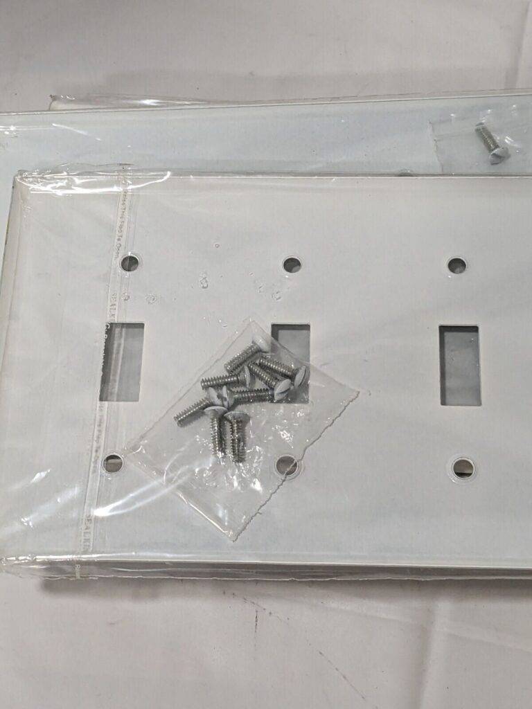 United Electric 4 Gang Steel White Toggle Plate QTY 10 US86074