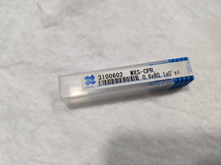 OSG Corner Radius End Mill: 0.6 mm Dia, 0.48 mm LOC 3100602