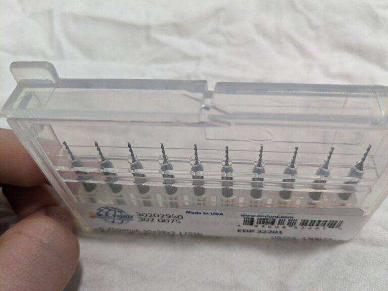 M.A. FORD 10pcMicro Drill Bit: 0.0295" Dia 130 deg Point Solid Carbide 30202950