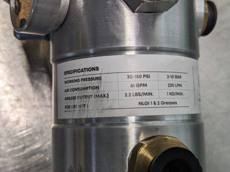 Pro Lube Pneumatic Grease Pump 60:1 Ratio 2.2 Lbs/Min. Output GP1/ST/601/N