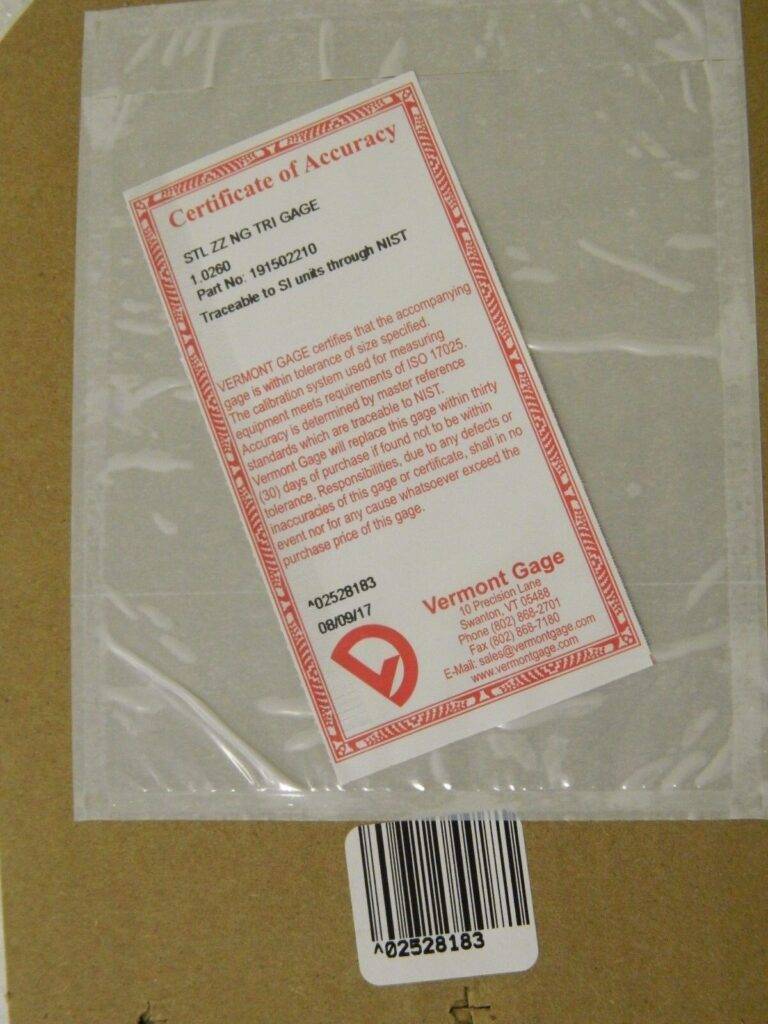 Vermont Gage ZZ No Go Trilock Gage 1.0260 191502210