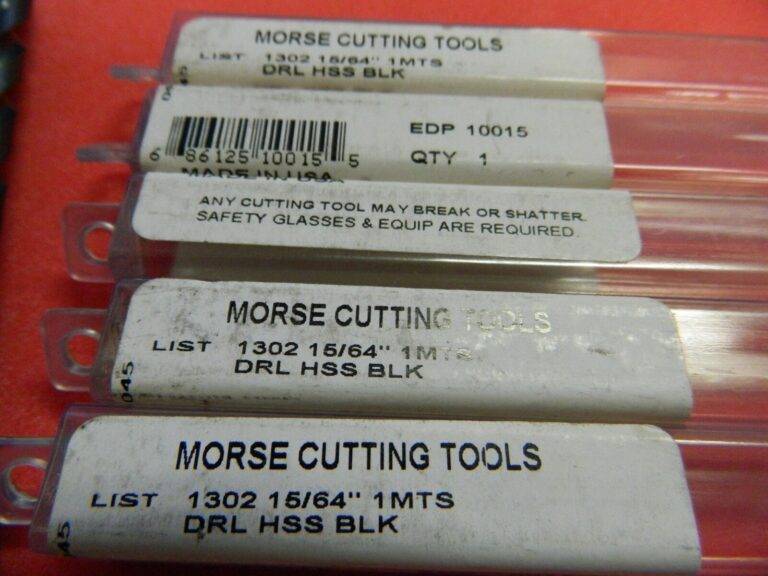 Morse Cutting Tools Qty.5 Taper Shank Drill Bit 15/64" Dia. x 6-1/8" OAL 10015
