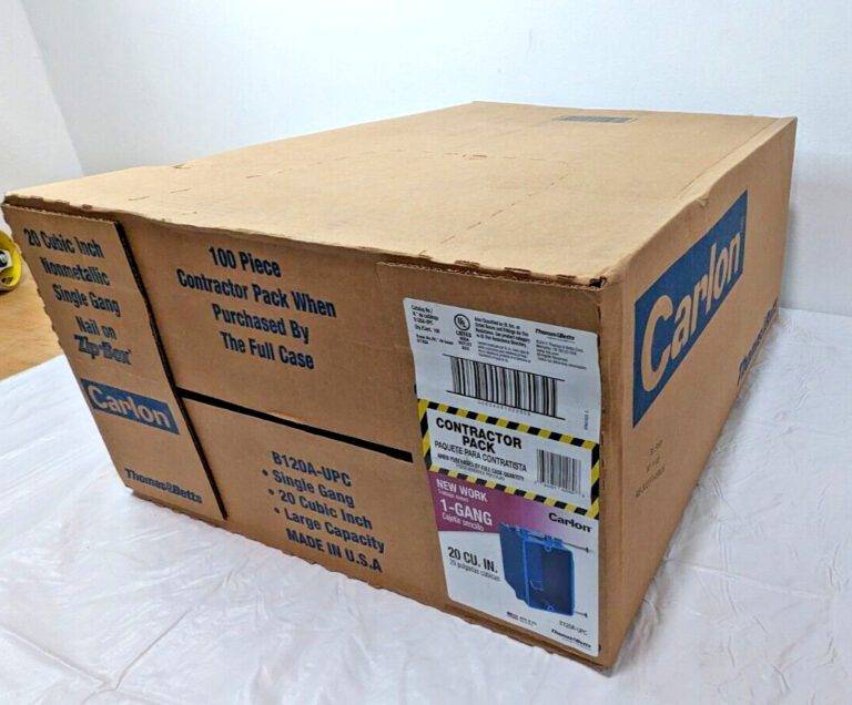 Box of 100 Carlon New Work PVC Electrical Outlet Box 1-Gang 20 cu. in. B120A-UPC