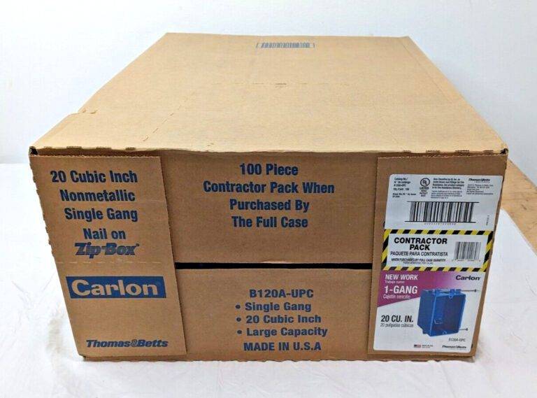 Box of 100 Carlon New Work PVC Electrical Outlet Box 1-Gang 20 cu. in. B120A-UPC