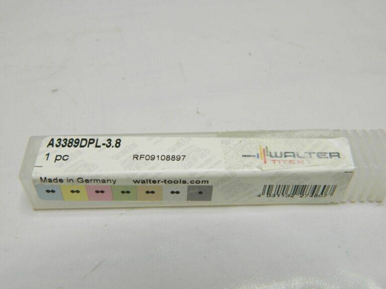 Walter Solid Carbide Drill with Coolant-Through A3389DPL-3.8 5337011