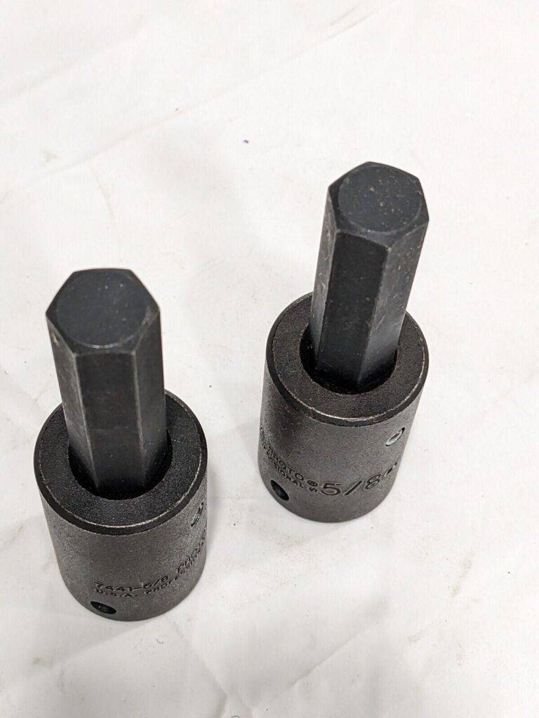 PROTO 1/2" Drive, 5/8" Impact Hex Bit Socket Qty 2 J74415/8