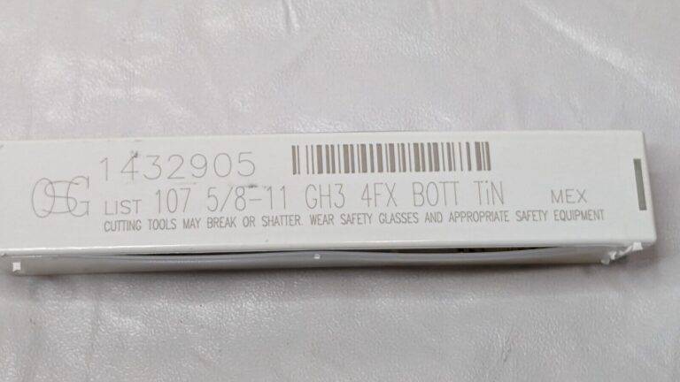 OSG Spiral Flute Tap Bottoming Chamfer 5/8-11NC GH3 4FL TiN Finish HSS 1432905