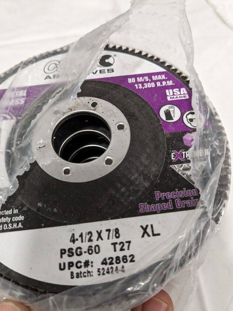CGW Flap Disc: 4-1/2" Dia, 7/8" Hole, 60G, Ceramic Alumina, Type 27 Qty 6 42862