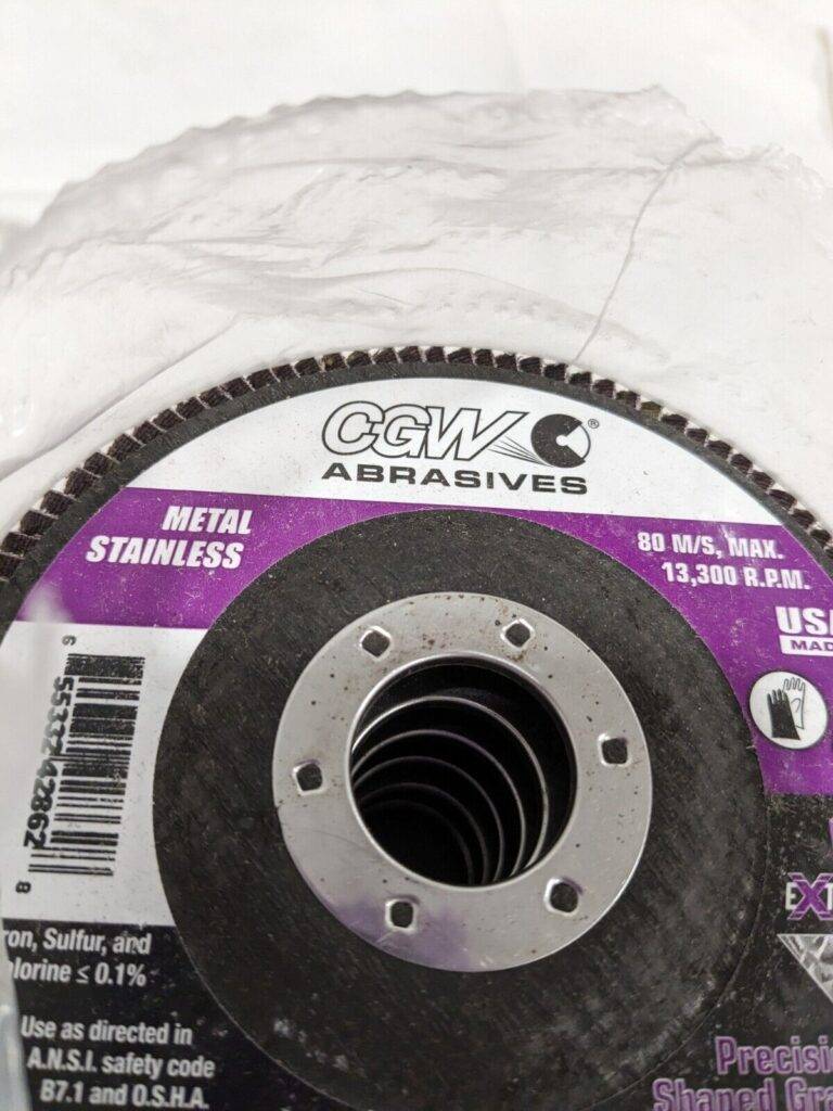 CGW Flap Disc: 4-1/2" Dia, 7/8" Hole, 60G, Ceramic Alumina, Type 27 Qty 6 42862
