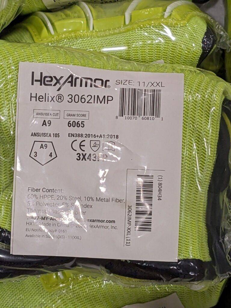 Abrasion Resistant & Cut & Puncture-Resistant Gloves Sz 2XL Qty 12 3062IMP-XXL