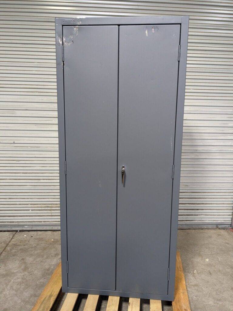 Durham Lockable Storage Cabinet w/ Bins 84" H. x 36" W. x 24" D. Scratch N Dent