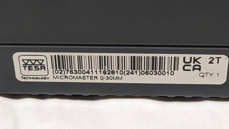 TESA Electronic Outside Micrometer Micromaster IP54 0 to 1.2"/0 to 30mm 06030010