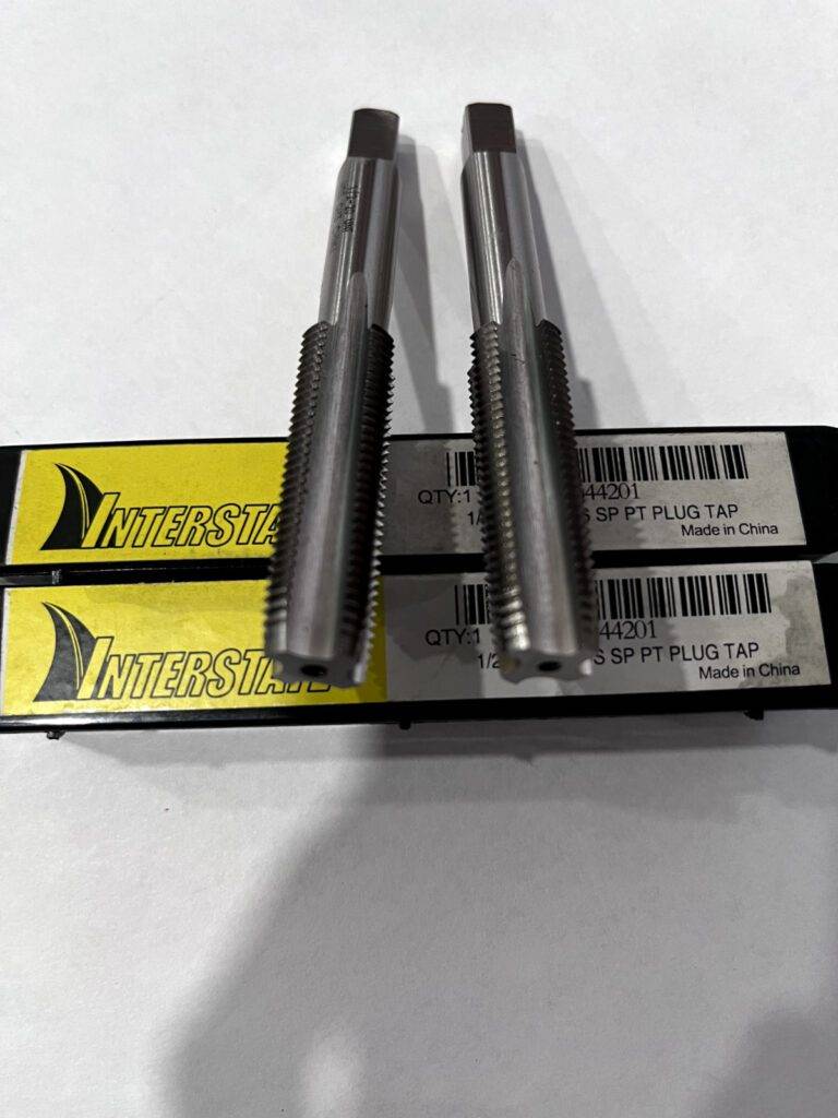 Interstate 1/2-20 UNF 3B 3 Flute Bright Finish HSS Spiral Point Tap 2 per sale