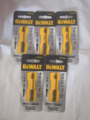 DEWALT ACCESSORIES Imp 5pk of #2 SQ PWR Bits DWA2SQ2IR