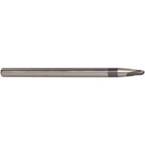 Accupro Ball End Mill: 3/16" Dia, 3/16" LOC, 2 Flute, Solid Carbide