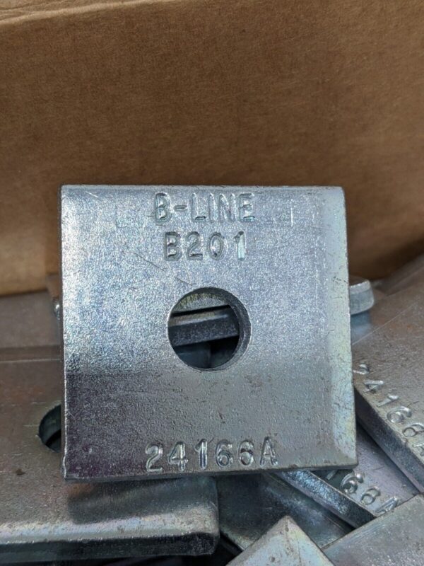 B-Line Square Washer 7/16" Hole, 3/8" Bolt Qty 100 B201