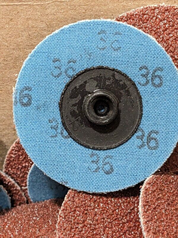 Superior Quick-Change Disc: Type S, 2" Dia, 36 Grit, AO, Coated Qty 100 A015317