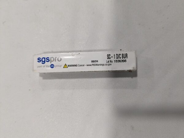 SGS PRO Abrasive Bur: SC-1, 1/4" Cut Dia, Ball Nose Cylinder, Double Cut 11703