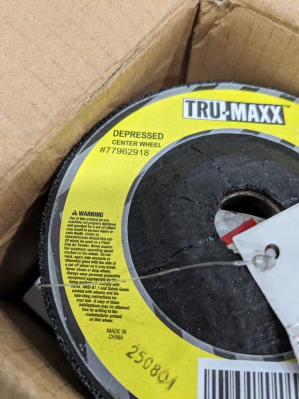 TRU-MAXX Depressed-Center Wheel: Type 27, 4" Dia, 1/4" Thick, 5/8" Hole Qty 25